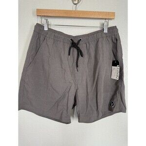 NWT Ezekiel Men's 33 Textured Drawstring‎ Unlined Gray Athletic Shorts 5" Inseam